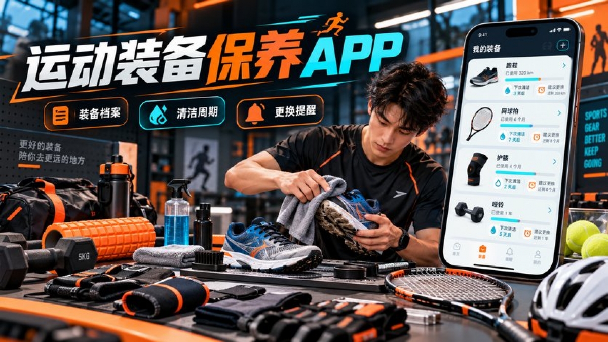 个人运动装备保养APP怎么做？装备档案、清洁周期、损耗记录和更换提醒如何设计