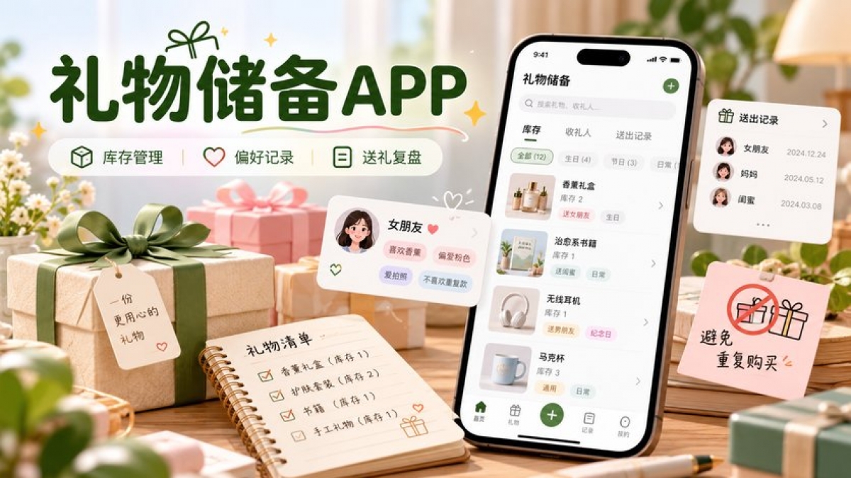 个人礼物储备APP怎么做？礼品库存、收礼人偏好、送出记录和重复购买如何管理