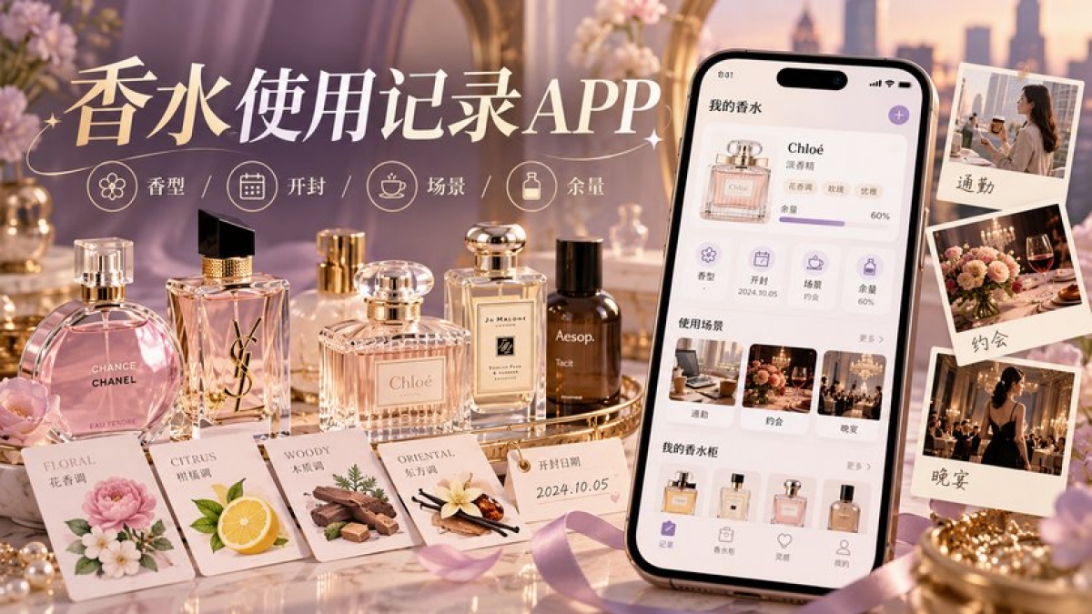 个人香水使用记录APP怎么做？香型批次、开封日期、使用场景和余量提醒如何管理