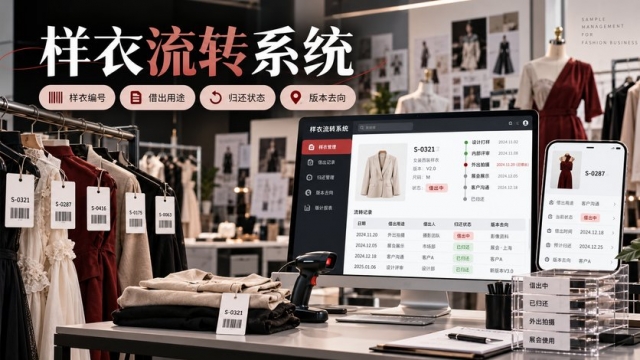 商业服装样衣流转系统怎么做？样衣编号、借出用途、归还状态和版本去向如何管理