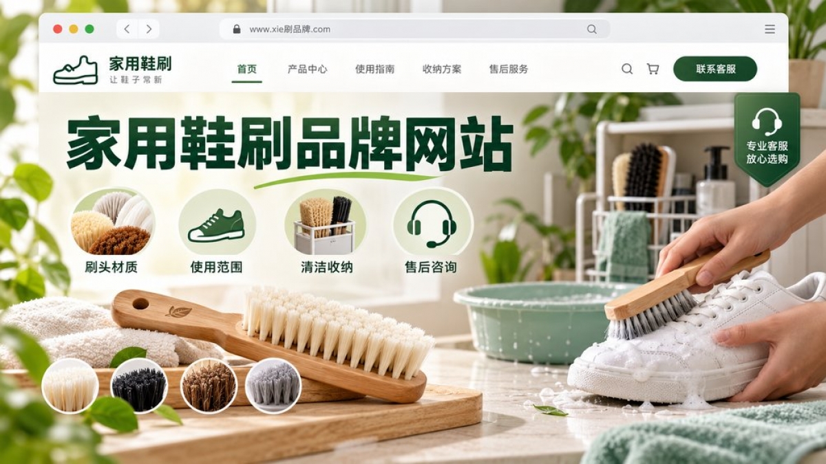 家用鞋刷品牌网站怎么建设？刷头材质、使用范围、清洁收纳和售后咨询如何说明