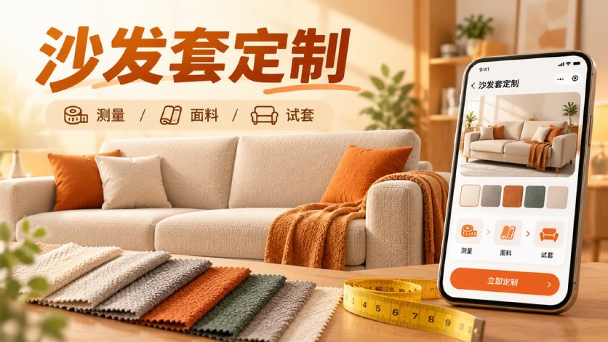 家用沙发套定制小程序怎么做？分件测量、面料样片、套型确认和试套交付如何管理