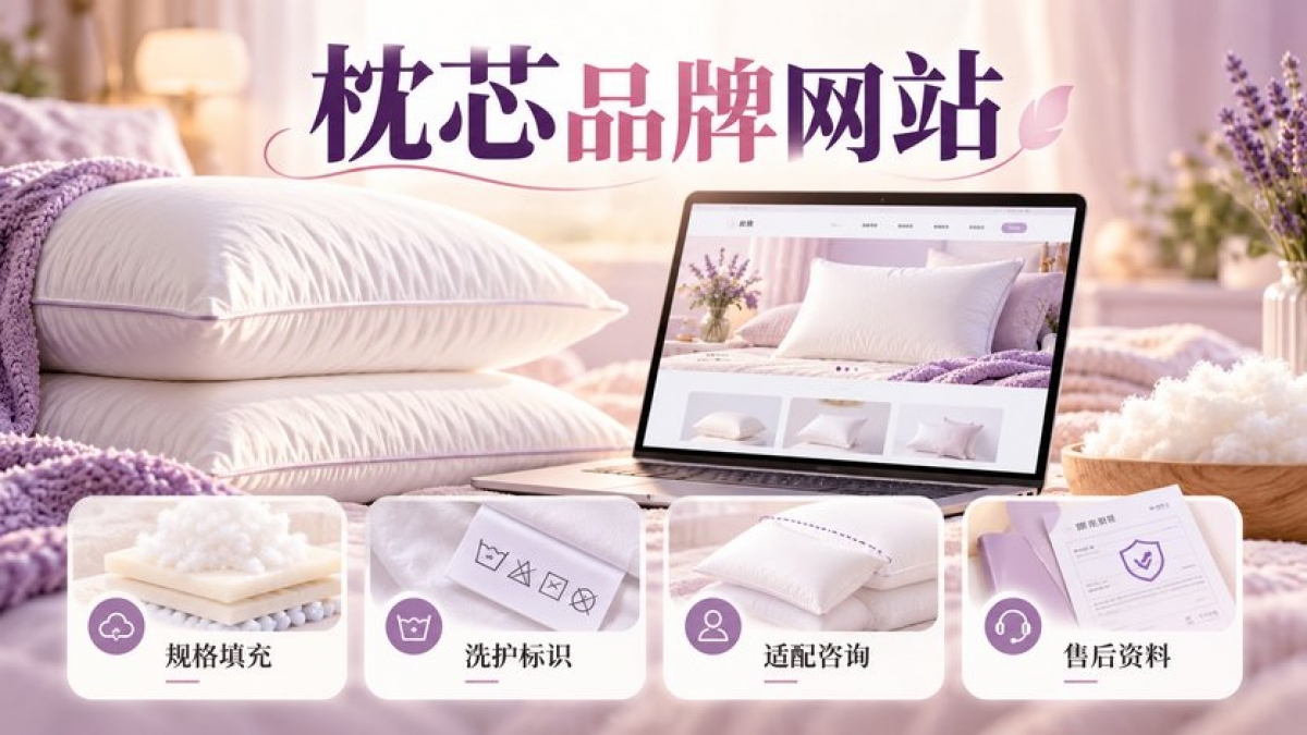 家用枕芯品牌网站怎么建设？规格填充、洗护标识、适配咨询和售后资料如何说明