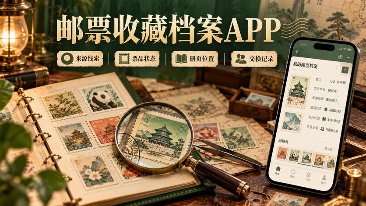 个人邮票收藏档案APP怎么做？来源线索、票品状态、册页位置和交换记录如何管理