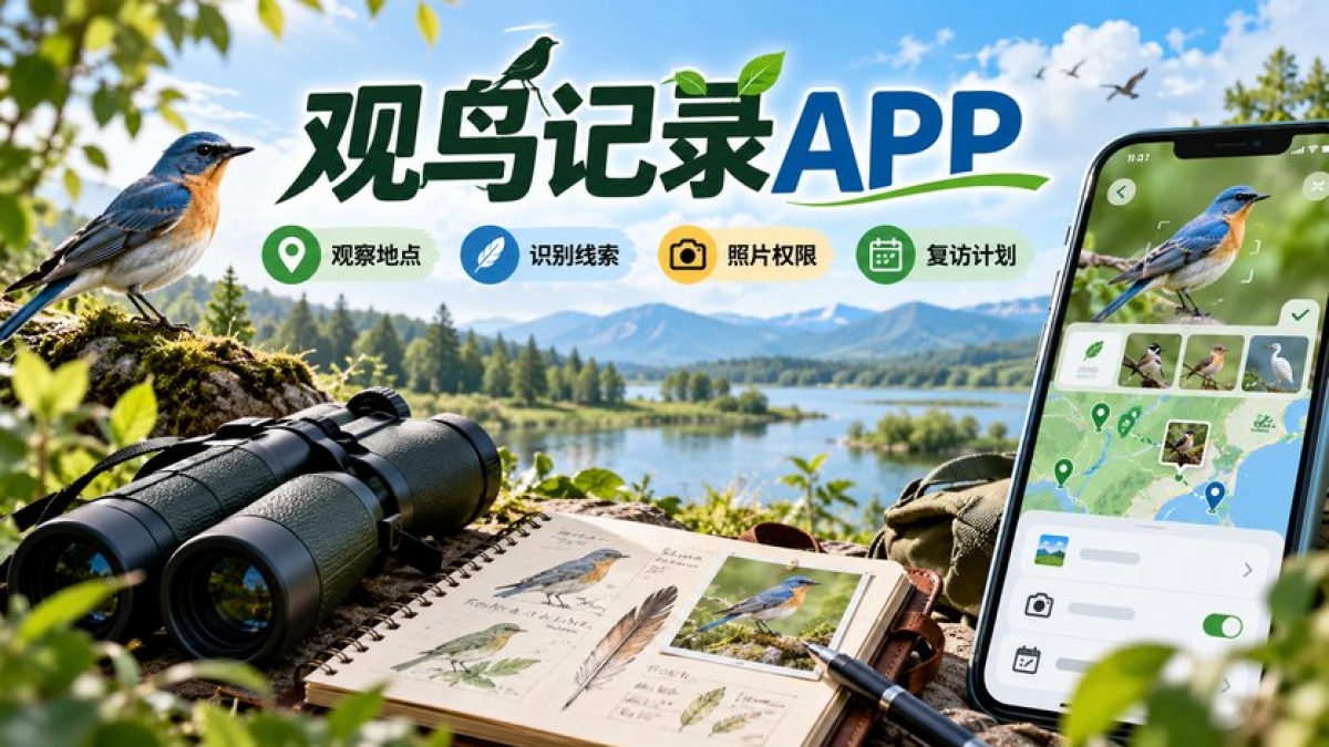 个人观鸟记录APP怎么做？观察地点、识别线索、照片权限和复访计划如何设计