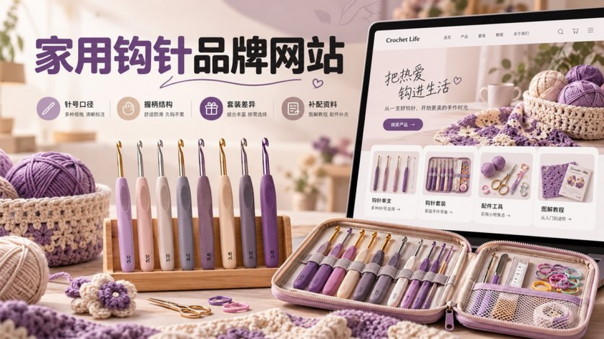 家用钩针品牌网站怎么建设？针号口径、握柄结构、套装差异和补配资料如何呈现