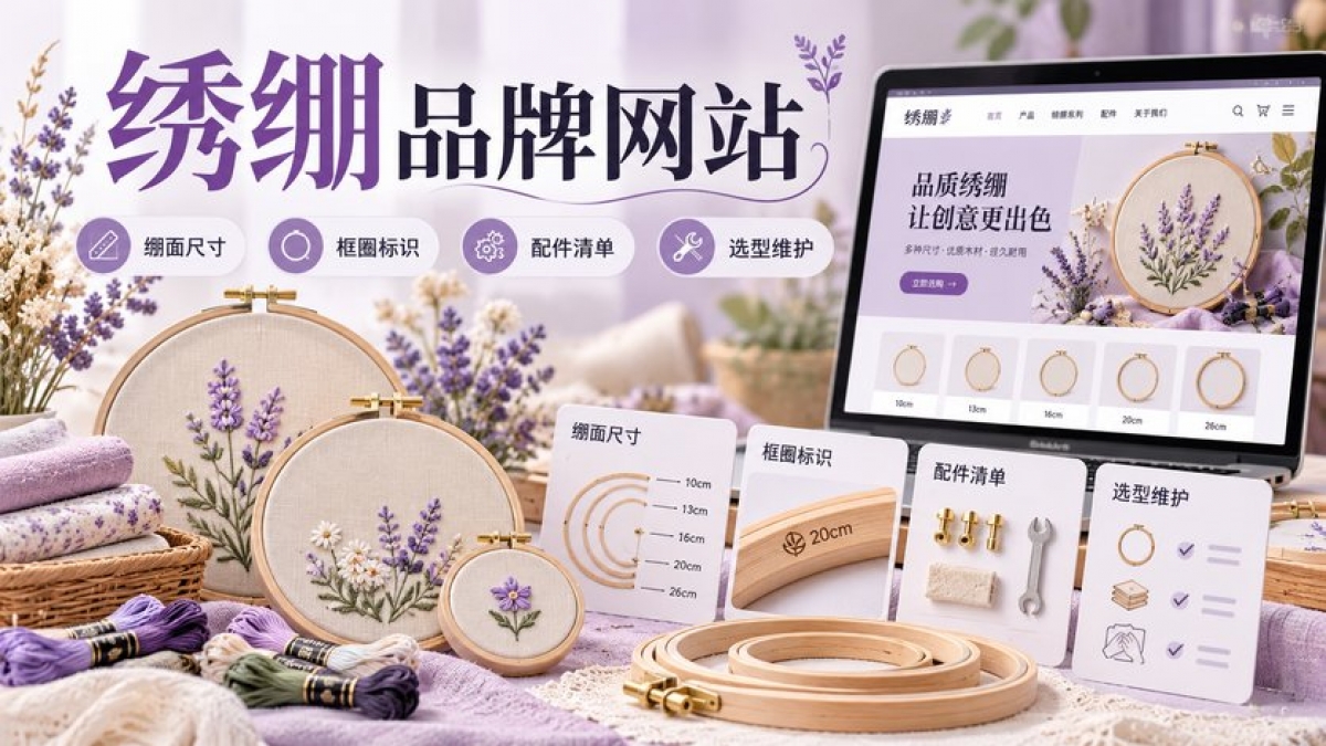 家用绣绷品牌网站怎么建设？绷面尺寸、框圈标识、配件清单和选型维护如何组织