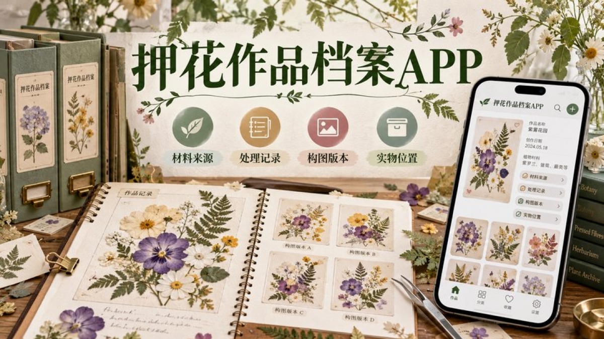 个人押花作品档案APP怎么做？材料来源、处理记录、构图版本和实物位置如何管理