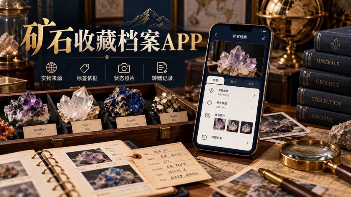个人矿石收藏档案APP怎么做？实物来源、标签依据、状态照片和转赠记录如何管理