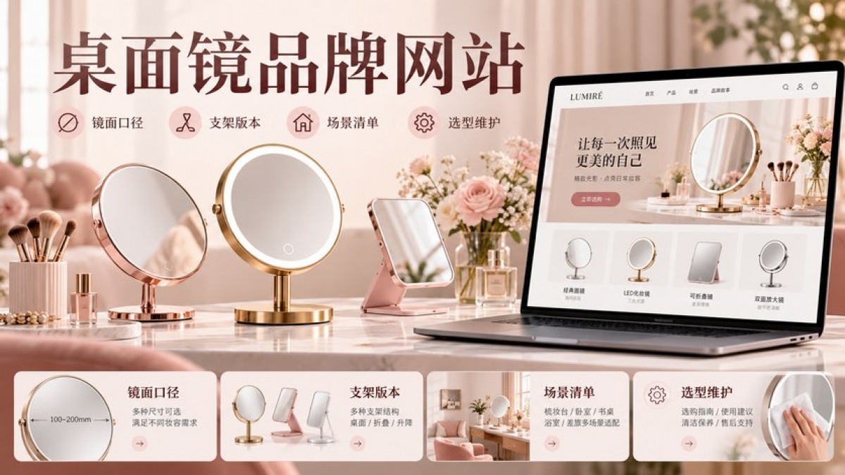 家用桌面镜品牌网站怎么建设？镜面口径、支架版本、场景清单和选型维护如何组织