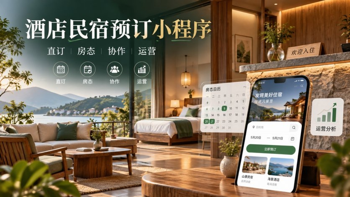 酒店民宿预订小程序值得做吗？直订入口、房态协作和运营投入怎么评估
