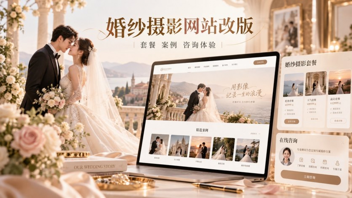 婚纱摄影网站改版要注意什么？套餐透明、案例整理和咨询体验怎样优化