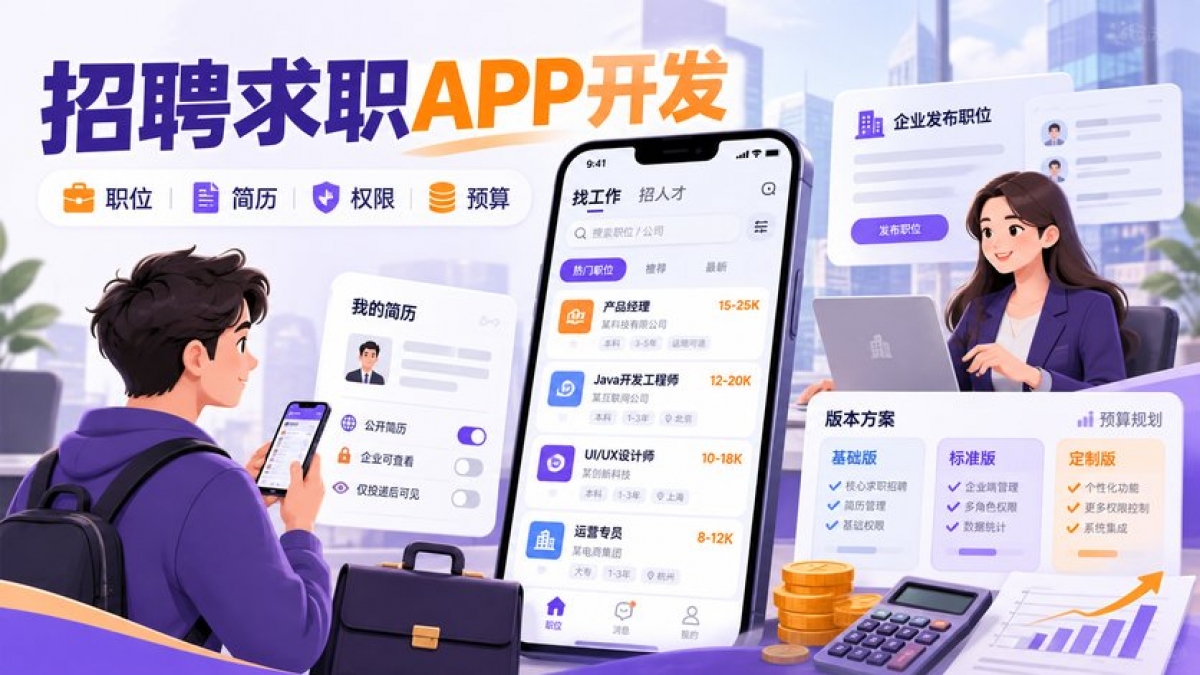 招聘求职APP开发需要多少钱？企业职位、简历权限和首版范围怎样确定