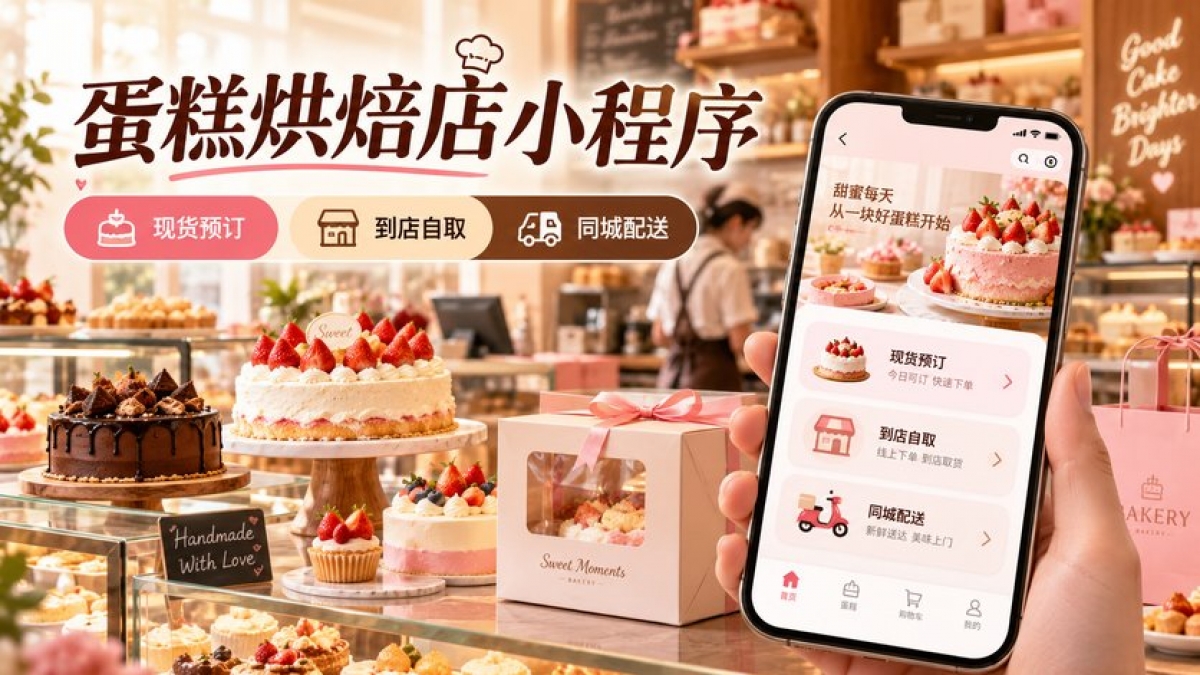 蛋糕烘焙店小程序开发预算怎么做？现货预订、门店自取和配送有哪些区别
