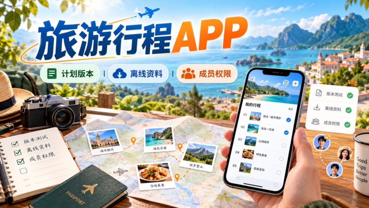 旅游行程APP上线前怎么验收？计划版本、离线资料和成员权限要测什么