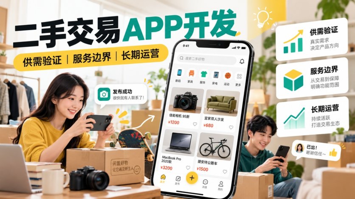 二手交易APP值得开发吗？供需验证、服务边界和长期运营投入如何判断