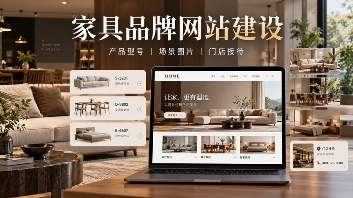 家具品牌网站建设前要准备哪些资料？产品型号、场景图片和门店接待怎么整理