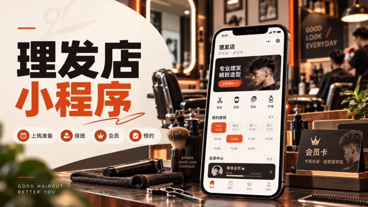理发店小程序上线前要准备什么？服务项目、发型师排班和会员资料怎么核对