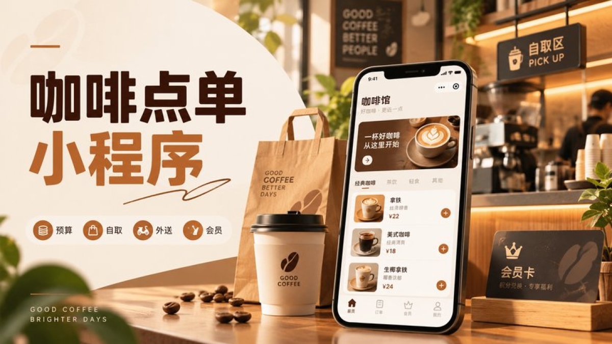 咖啡店点单小程序开发预算怎么做？单店自取、外送和会员有哪些成本差异