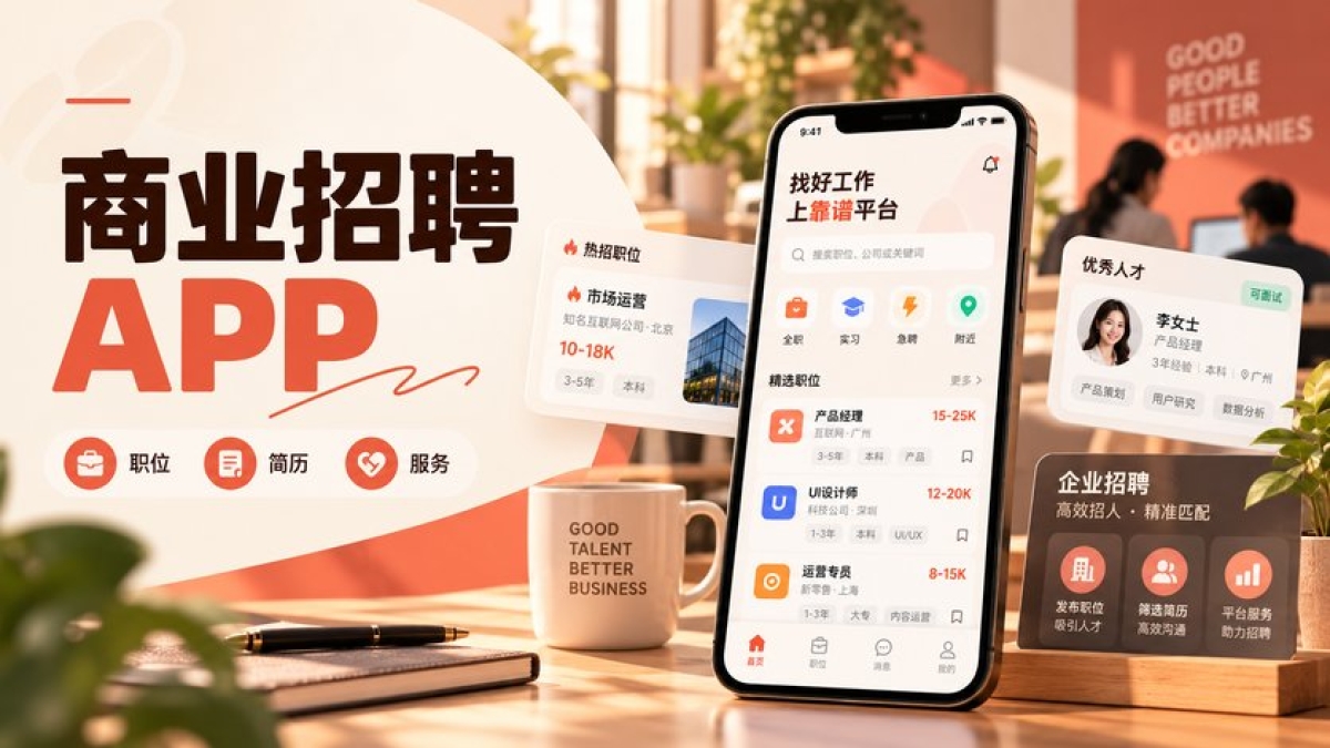 商业招聘APP需要哪些功能？企业职位、简历投递和平台服务怎么衔接