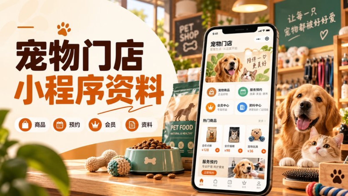 宠物门店小程序上线前要准备哪些资料？商品、服务预约和会员权益怎么整理