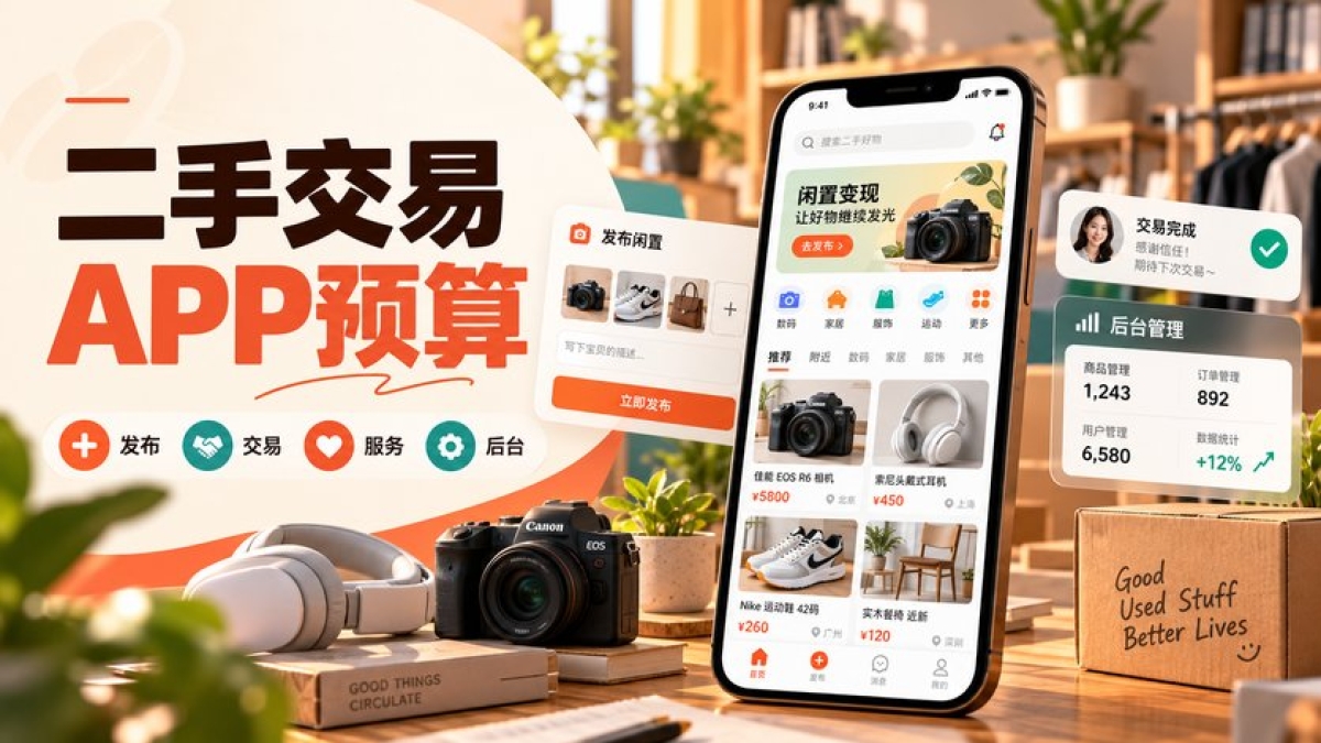 二手交易APP开发预算怎么做？信息发布、交易服务和运营后台有哪些差异