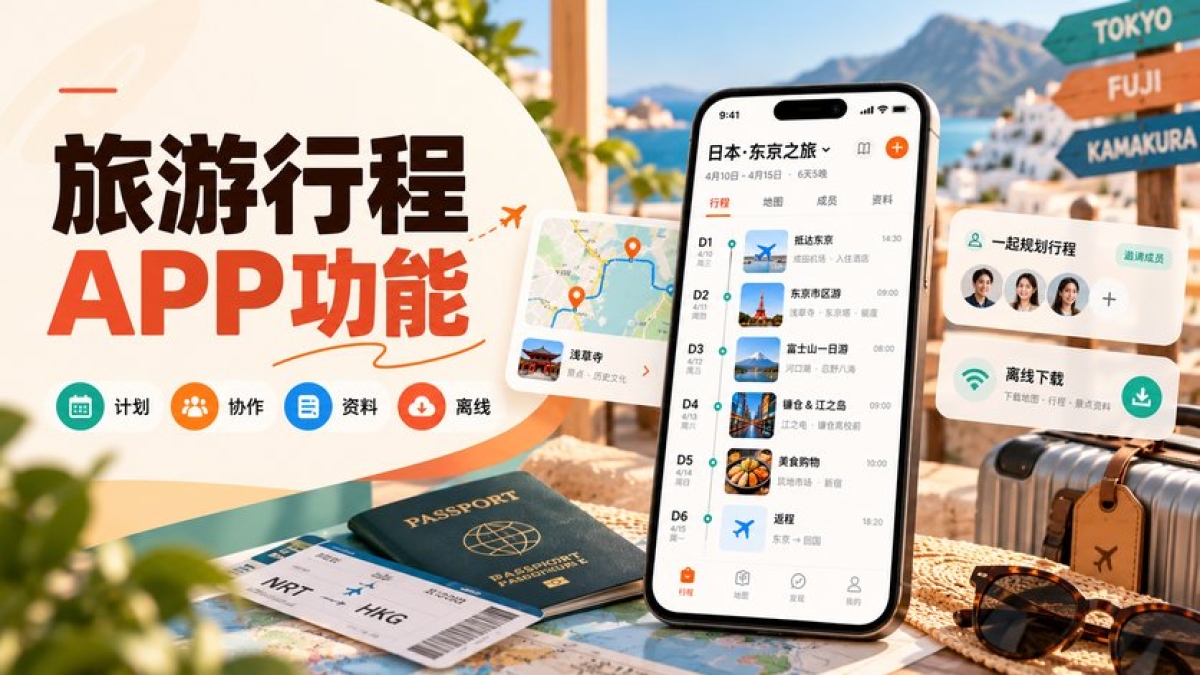 旅游行程APP需要哪些常用功能？计划整理、成员协作和离线资料如何衔接