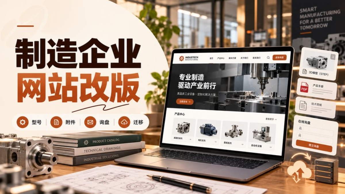 制造企业网站改版要检查什么？产品型号、技术附件和客户询盘怎样迁移