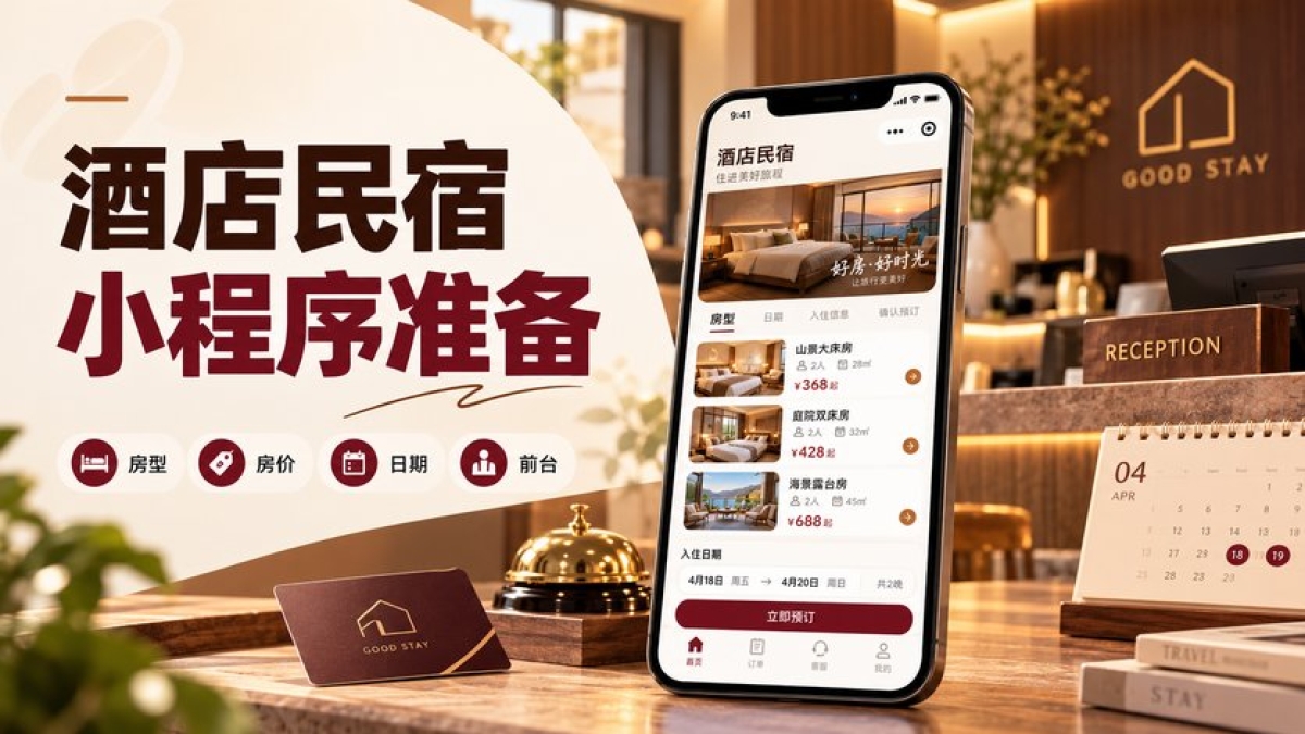 酒店民宿小程序上线前要准备什么？房型资料、日期价格和前台分工怎么整理