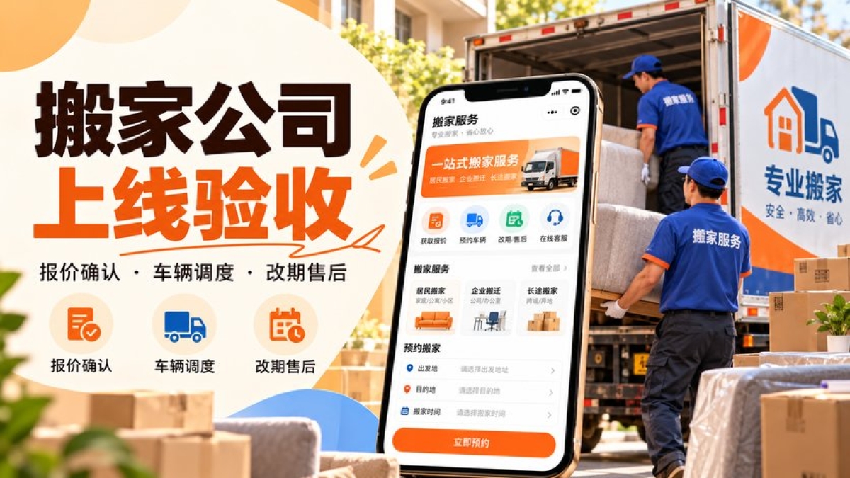 搬家公司小程序上线前怎么验收？报价确认、车辆调度和改期售后要测什么
