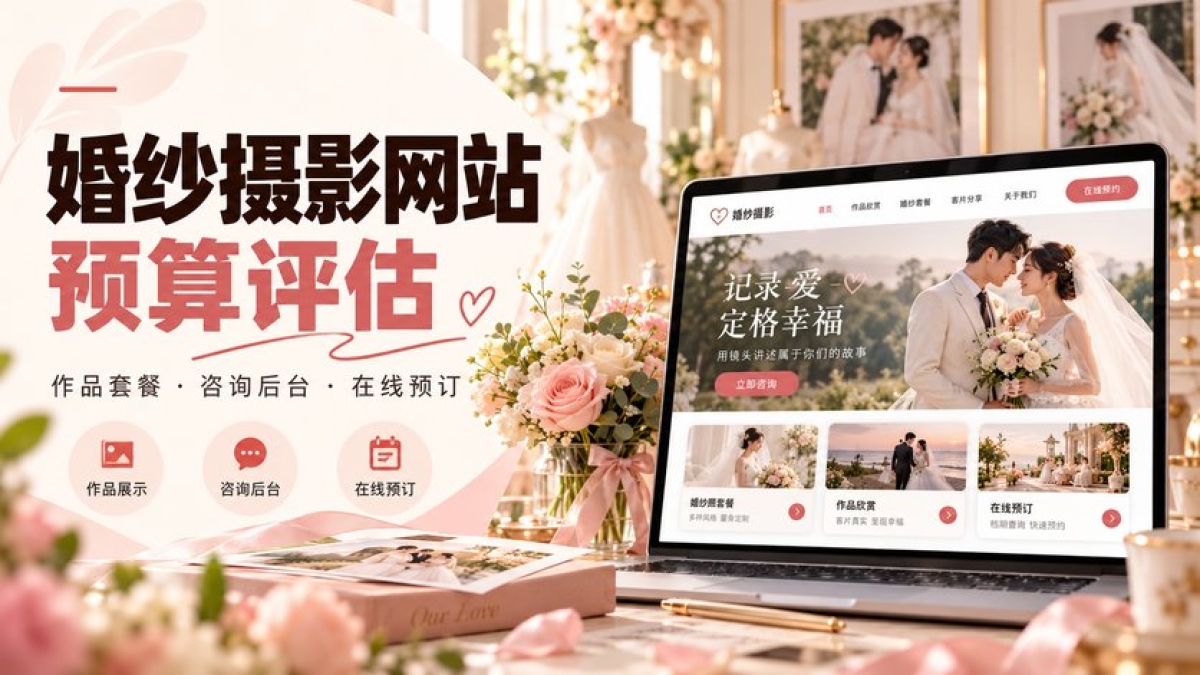 婚纱摄影网站建设预算怎么评估？作品套餐、咨询后台和在线预订有哪些差异