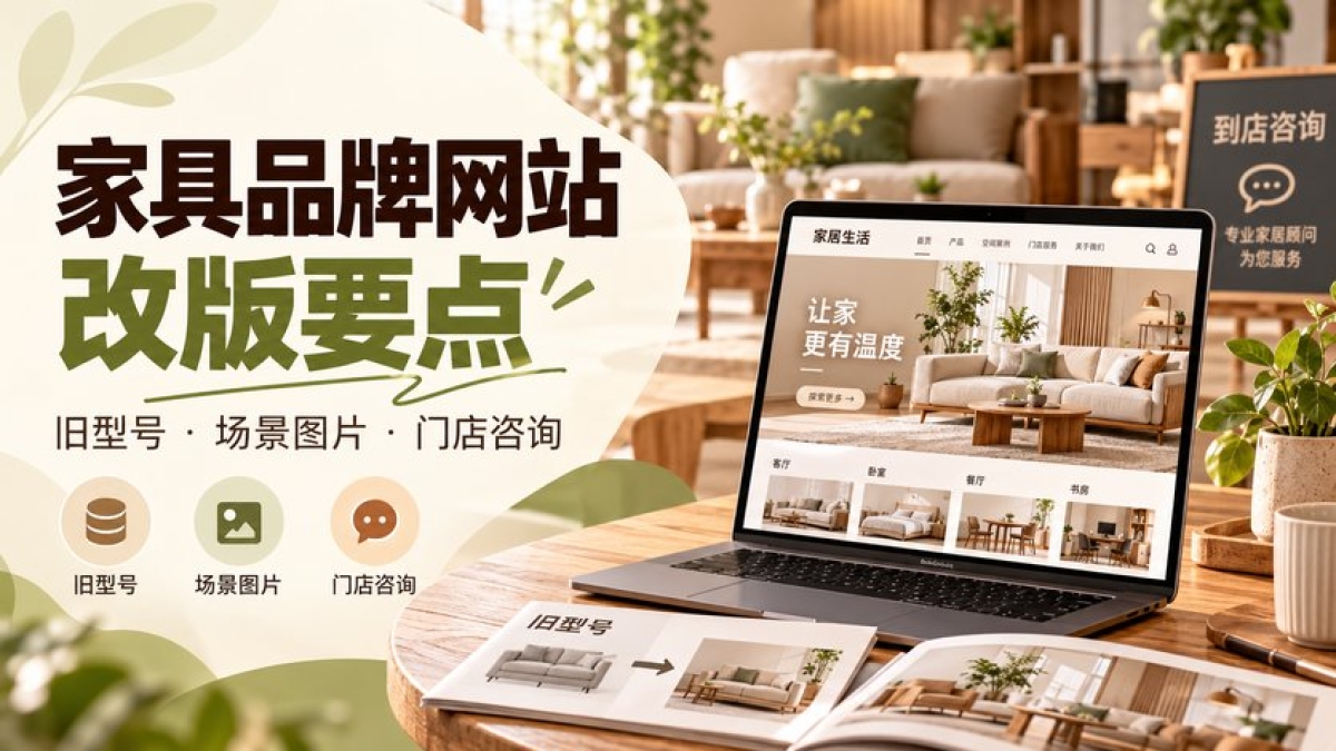 家具品牌网站改版要注意什么？旧型号、场景图片和门店咨询怎样迁移