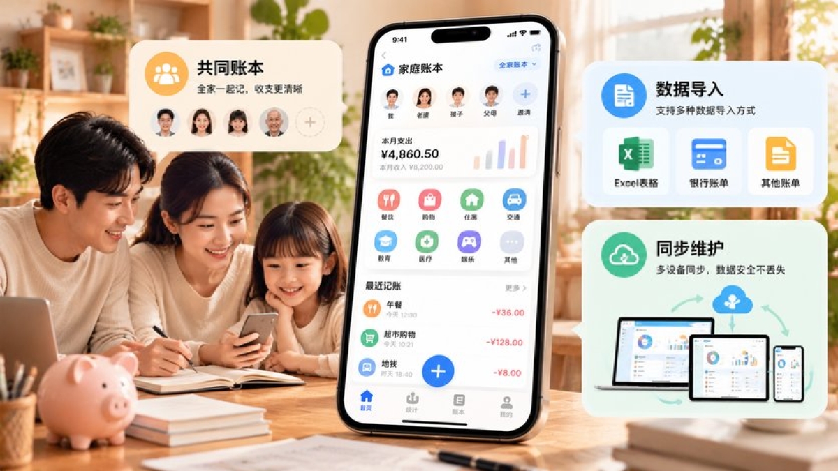 家庭记账APP开发预算怎么评估？共同账本、数据导入和同步维护有哪些差异