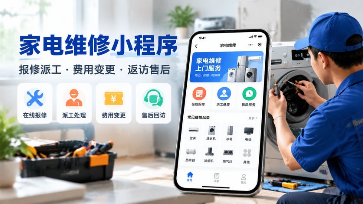 家电维修小程序上线前怎么验收？报修派工、费用变更和返访售后要测什么