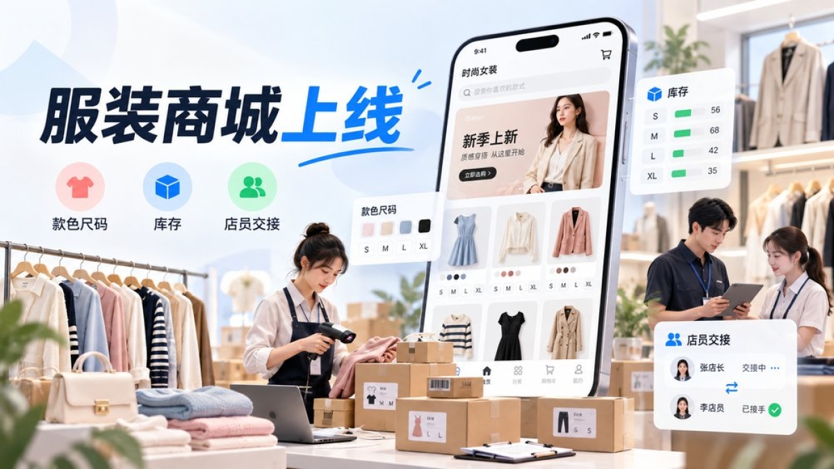 服装商城小程序上线前要准备什么？款色尺码、库存来源和店员交接怎么整理