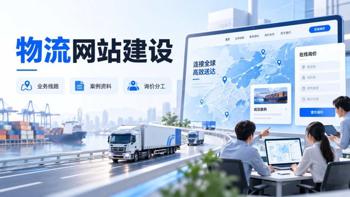物流公司网站建设前要准备什么？业务线路、案例资料和询价分工怎么整理