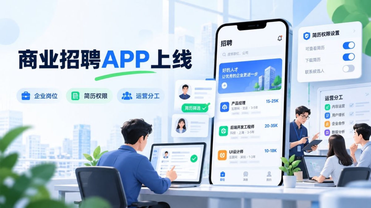 商业招聘APP上线前要准备什么？企业岗位、简历权限和运营分工怎么整理