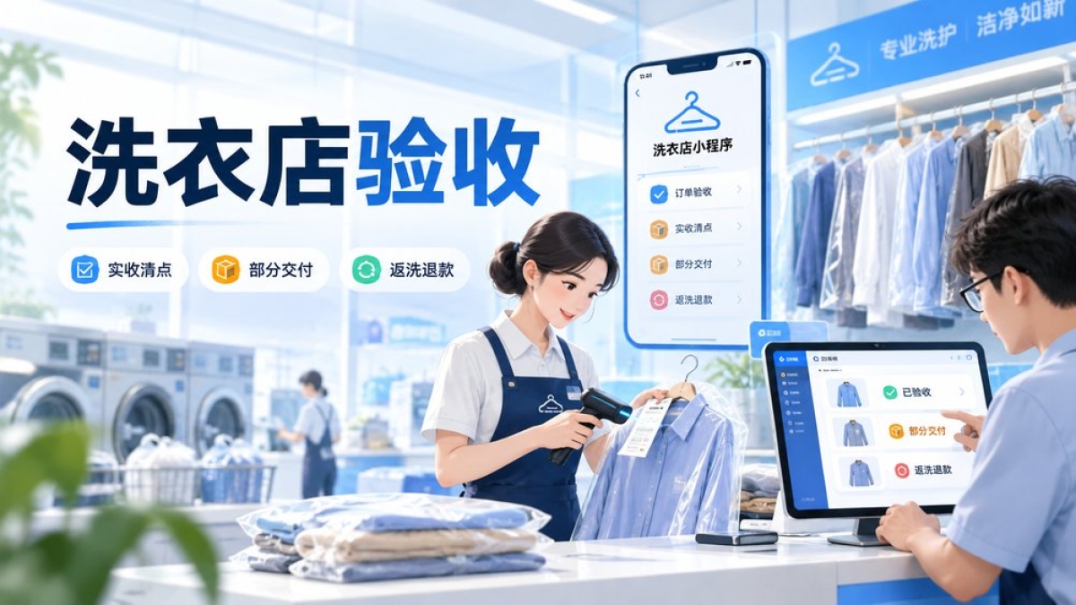 洗衣店小程序上线前怎么验收？实收清点、部分交付和返洗退款要测什么