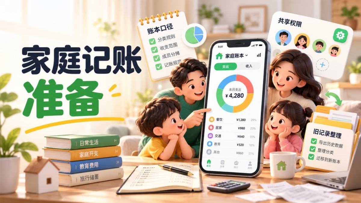家庭记账APP上线前要准备什么？账本口径、共享权限和旧记录怎么整理