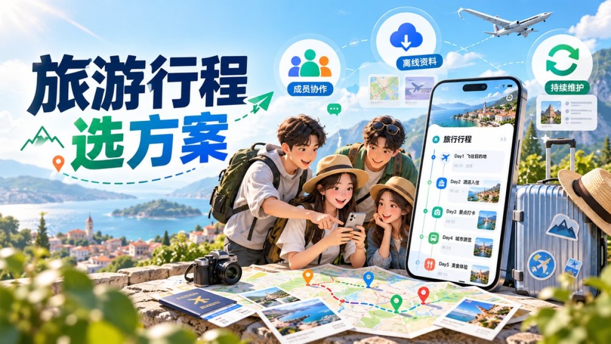 旅游行程APP怎么选方案？成员协作、离线资料和持续维护要比较什么