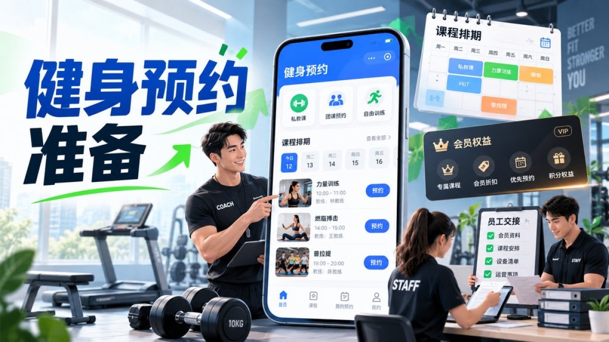 健身房预约小程序上线前要准备什么？课程排期、会员权益和员工交接怎么整理