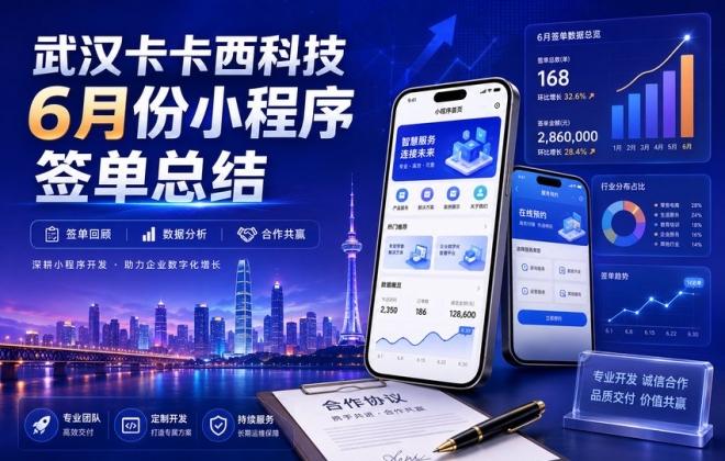 武汉卡卡西科技6月份小程序签单总结